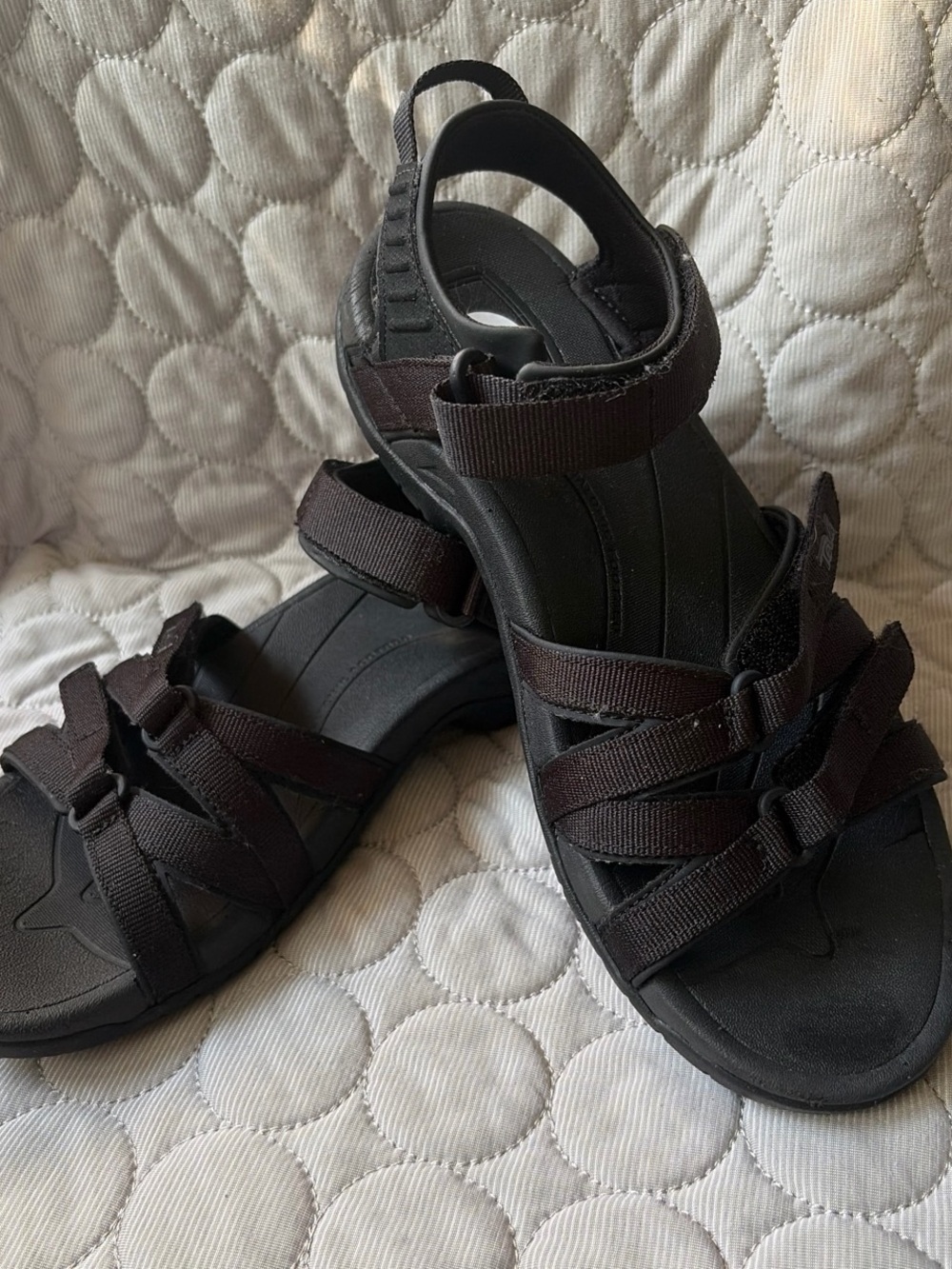 Teva Women's Black Strappy Comfort Sandals